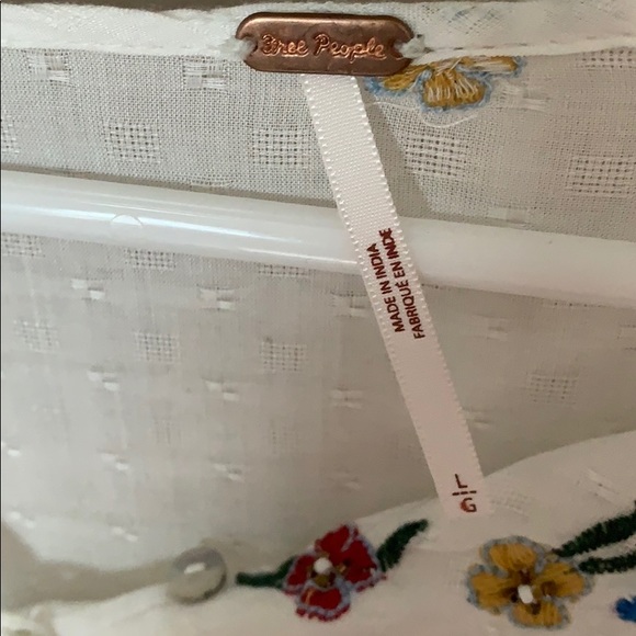 Free people large white beaded tunic/top - Picture 2 of 6